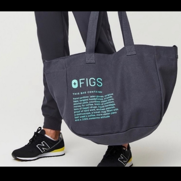 Figs Bags New Figs Grey Tote Bag Nursing Nurse Carry All Over The